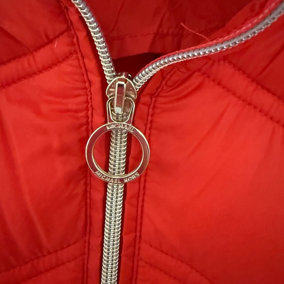 Michael Kors Vibrant Red Puffer Jacket - Picture 5 of 5